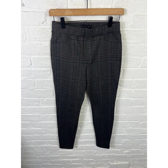 Sanctuary by Anthropologie Women's Check Plaid Pull-On Pant Pants Gray Size XS - Picture 2 of 6